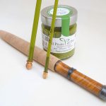 Barder Rod Co. 7½' #4-weight 3-piece fibreglass fly rod.