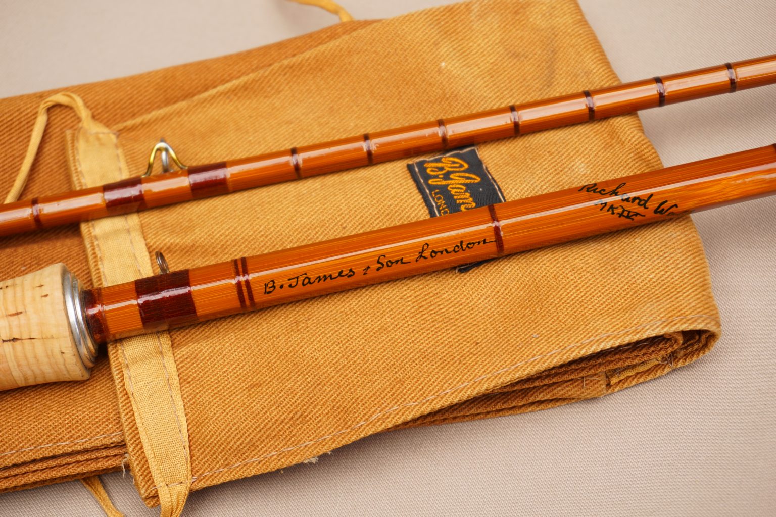 B. James & Son Richard Walker MK IV carp rod c1952 in MINT ORIGINAL ...