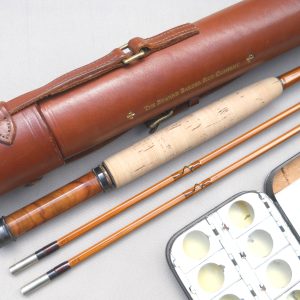 Barder Rod Co 8’ #5-weight 2-piece 2-top fly rod & leather case c2003.