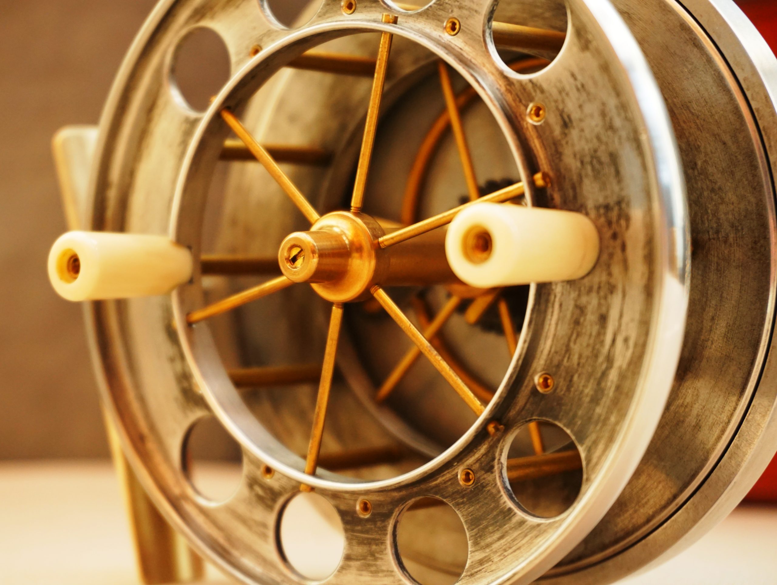 Paul Witcher ‘1920’ Aerial 4″ centre pin reel. - Image 5