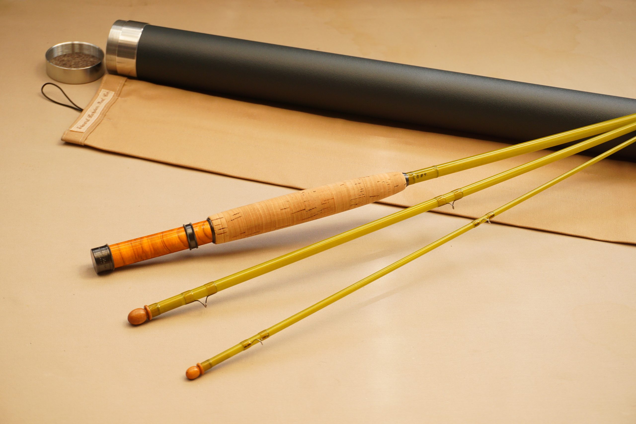 Barder Rod Co. 8' #4-weight 3-piece fibreglass fly rod. - Image 2